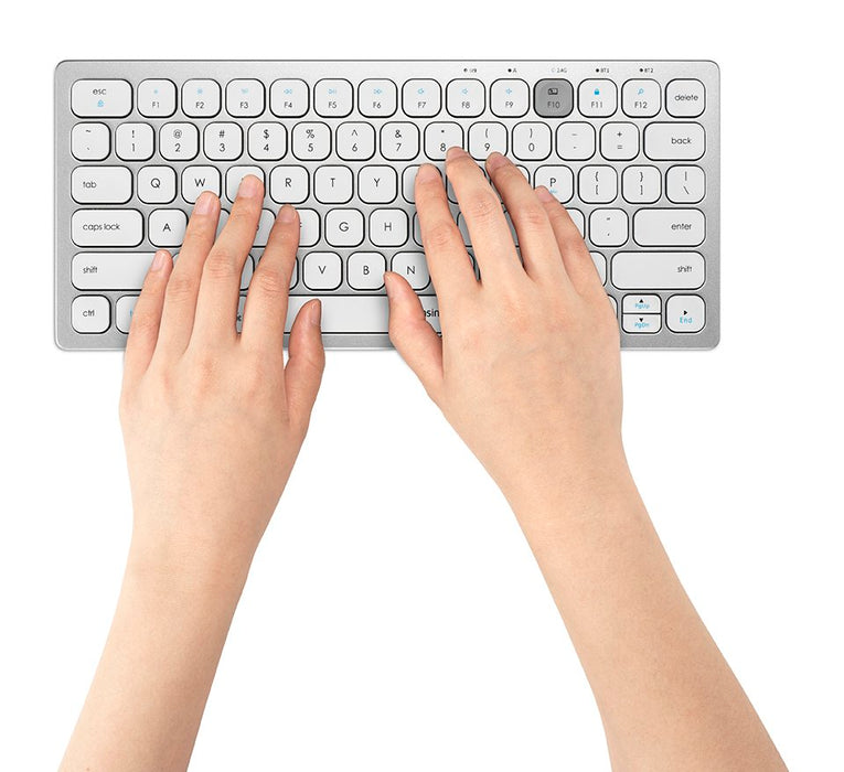 Teclado Inalámbrico Compacto 3 conexiones Blanco K75504ES